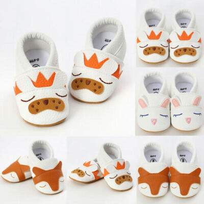 

Newborn Baby Boy Girl Crib Shoes Faux Leather Infant Toddler Pre Walker Sneakers