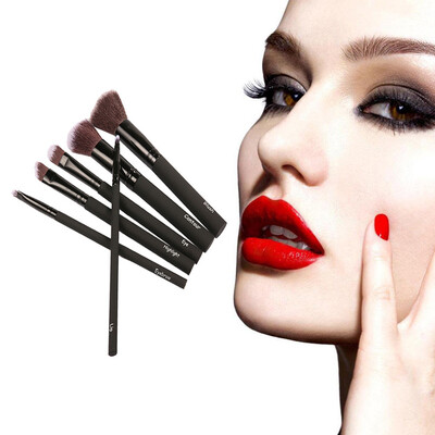 

〖Follure〗6PC Rubber Cosmetic Makeup Brush Brushes Set Foundation Powder Eyeshadow