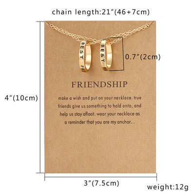 

Friendship Card Necklace Couple Jewelry 2pcs BFF Heart Pendant Necklace Best Friends Forever 2 pcs Splicing Necklace Gift