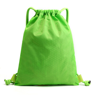 

Bundle pocket custom printed LOGO shoulder bag for men&women sports fitness pull rope simple waterproof light folding pull rop