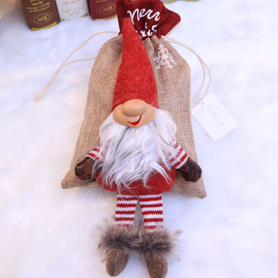 

Toponeto Christmas Santa Cute Ornaments Festival Party Xmas Candy Bag Storage Decoration
