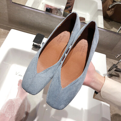 

Grandma shoes spring retro shallow square head thick heel fairy wind shoes Joker night shoes