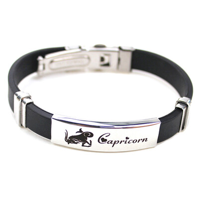 

Personality 12 Constellations Stainless Steel Buckle Leather Bracelet Fashion Wild Unisex Adjustable Bracelet Jewelry Hot Gift