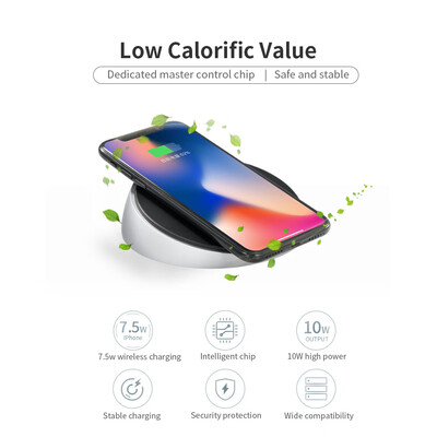 

WOPOW Mobile Phone Wireless Charger 10W Double Quick Charge For iPhone Samsung Android Mobile Phone Desktop Wireless Charger HW09