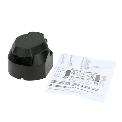 

12V 13-Pole Tow Bar Towing Socket Frosted Material 13-Pin Trailer Socket N Type-Vehicle End with Indication Cover