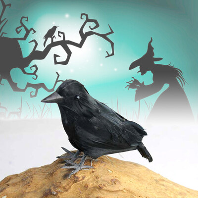 

Lifelike Scary Artificial Raven Halloween Emulation Crow Model Party Decoration