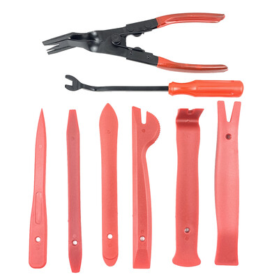 

7pcsset Car Door Panel Radio Trim Remover Moulding Removal Tools Clip Rivet Plier Pry Kit