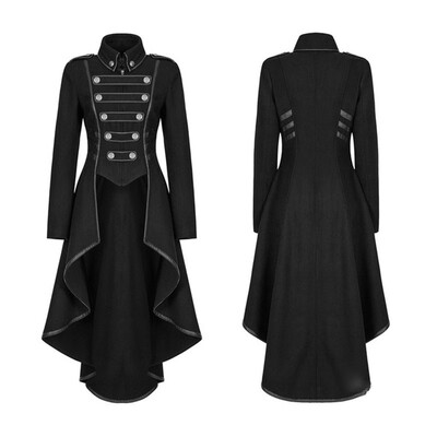 

Womens Gothic Tailcoat Steampunk Jacket Tuxedo Suit Victorian Costume Irregular