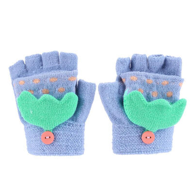 

Cute Children Boys Girls Knitted Gloves Warm Elastic Cartoon Print Gloves