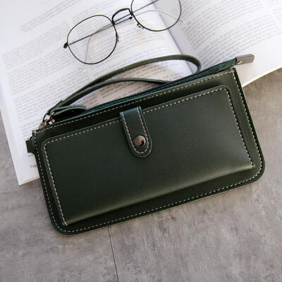 

2019 New Womens Wallet Simple Long Multi-function Zipper Wallet Card Holder Hasp Leather Female Coin Purse Clutch Money