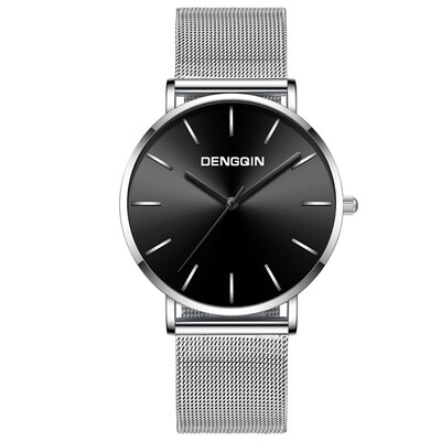 

Gobestart Luxury Mens Black Dial Stainless Steel Date Quartz Analog Sport Wrist Watch