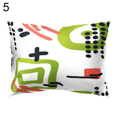 

Cartoon Graffiti Pillow Case Polyester Peach Skin Cushion Cover Home Sofa Decor