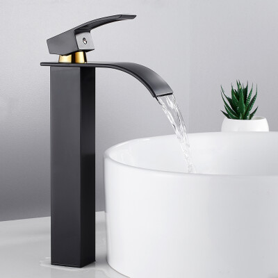 

Waterfall Bathroom Counter Top Basin Mixer Tap Taps Sink Tall Chrome faucet