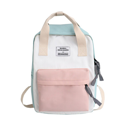 

Schoolbag female ins feel girl campus Korean version of the original high school ulzzang college students tide double shoulder bag