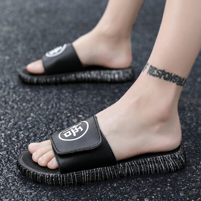 

Summer slippers one-word fashion wearing mens sandals outdoor herringbone summer beach sandals