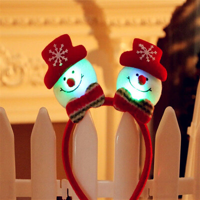 

New Christmas LED Flashing Glowing Headband Women Girl Kids Xmas Gift Party Year Halloween Christmas sweater Hair Decor Props W1