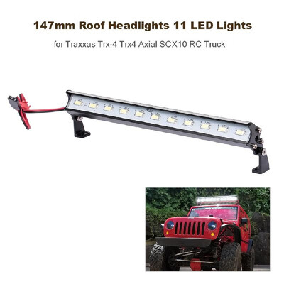

147mm Roof Headlights RC Off-Road Dome 11 LED Lights for Traxxas Trx-4 Trx4 Axial SCX10 RC Truck