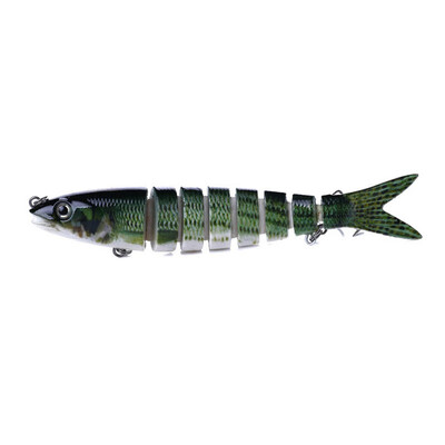 

136CM Mini Artificial Bait False Multi Joint Fish Shape Hard Lure Fishing Accessories With 2pcs 6Hooks