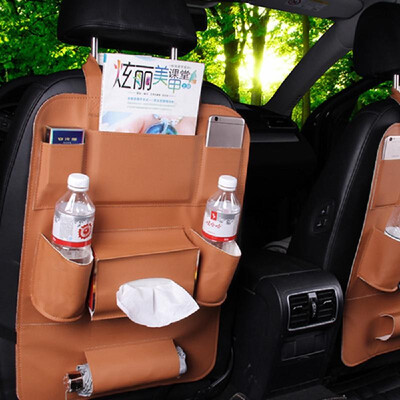 

Car Seat Storage Bag Hanging Car Back Child Safety Multifunction Leather Storage Box Multi-Pocket Scratch Rresistant