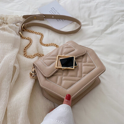 

Summer rhombic embroidered line foreign small bag female bag new 2019 Korean version of the wild shoulder slung fashion chain bag