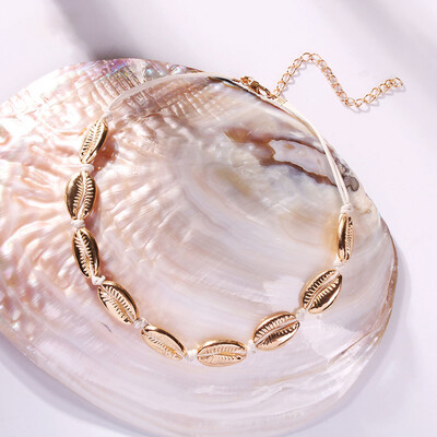 

Shell Choker Necklace Cowrie Shell Necklace Adjustable Puka Shell Necklace Bracelets Set
