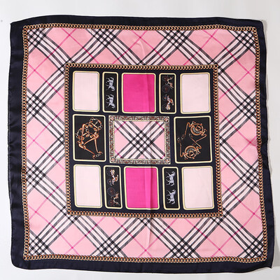 

Joker new scarf spring&summer printing decoration Variety scarf lattice Dongdaemun small square scarf women scarf FJ062