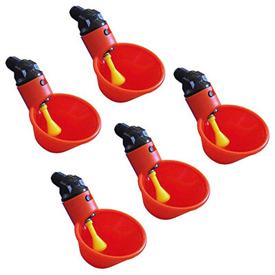 

〖Follure〗Feed Automatic Bird Coop Poultry Chicken Fowl Drinker Water Drinking Cups 5Pcs
