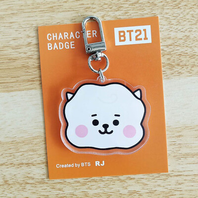

CAR-TOBBY Kpop BTS Keychain TATA COOKY MANG Pendant Keyring Key Chain Acrylic