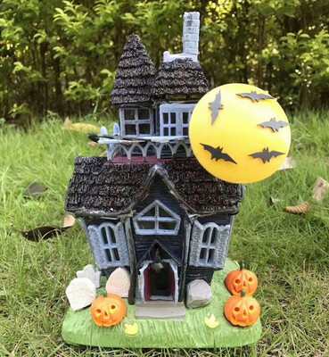 

Siaonvr Halloween Decoration Spooky Haunted House Flashing Lights Sound Motion Sensor