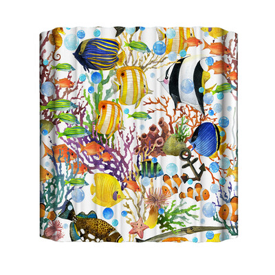 

Toponeto New Waterproof Shower Curtain with 12 Hooks 3D Printed Bathroom Polyester