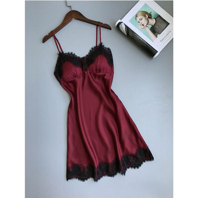 

Women Ladies Satin Silk Nightdress Lingerie Sleepwear Dress Robe Nightie Gown