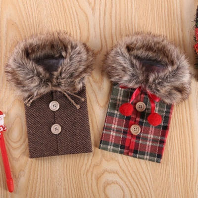 Christmas Dinner Table Home Restaurant Decorations Ornaments Wine Bottle Cover