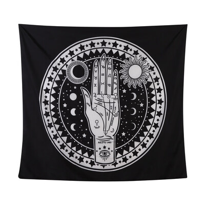 

Wall Hanging Tapestries Moon Star Clouds&Mountains Tapestry Black&White Wall Blanket Wall Art for Bedroom Bohemia Home