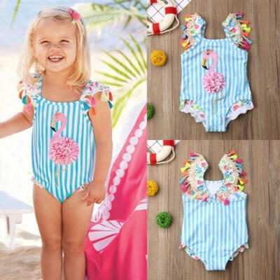 

Toddler Kids Baby Girls Flamingo Bikini Swimwear Swimsuit Bathing Suit Beachwear