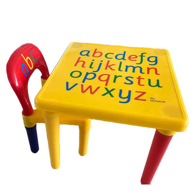 

ABC Alphabet Childrens Plastic Table&Chair Set - Kids Toddlers Childs - Gift
