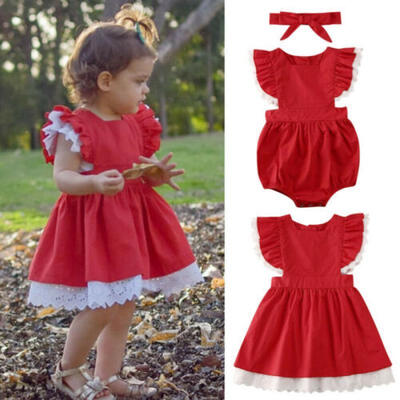 

Sister Matching Outfit Kid Baby Girl LittleBig Sister Romper Dress Xmas Clothes