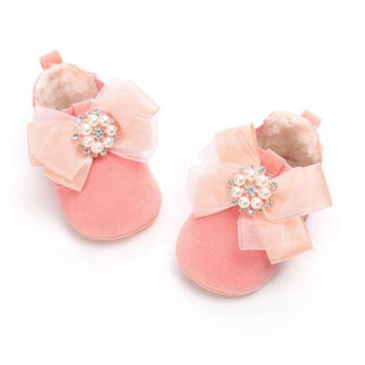 

Toddler Baby Shoes Newborn Kid Girls Soft Soled Princess Crib Shoes Prewalker