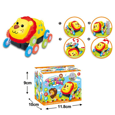 

Tailored 12 Wheels Electric Dumpers Car Animal Shape Stunt Toy Novelty Gift For Children