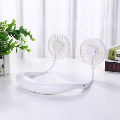 

7 Blades USB Rechargeable Wearable Portable Mini Hand Free Fan Neckband Fan