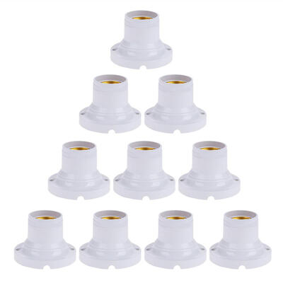 

10pcs E27 60W Light Base Holder Socket Home Office Bulb Lamp Adapter