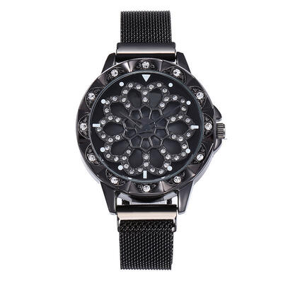 

WomenS Watches Luxury Diamond Watch Clock Quartz Wristwatches Fashion Gifts 2019 Magnet Buckle Mesh Band Watch Reloj Mujer