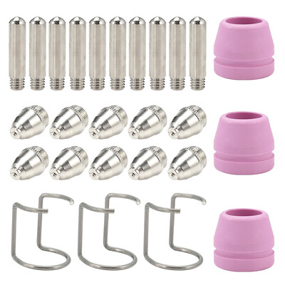 

26pcs AG60 SG55 Torch Electrodes Nozzle Tips Plasma Cutter Machine Consumables
