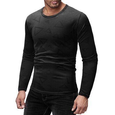 

Triangle Print Slim Fit Long Sleeves T-shirt