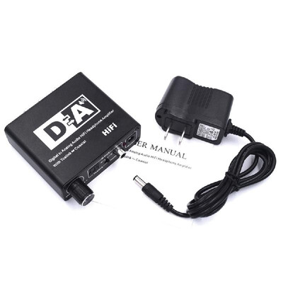 

HiFi Digital Analog Audio Converter Fiber Coaxial to RCA Left&Right Channel Coaxial Bi-directional Switch with RCA 35mm Jack