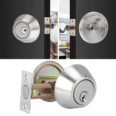 

Greensen Stainless Steel Door Single Cylinder Deadbolt Lock Electroplated Surface for Solid Wood Door