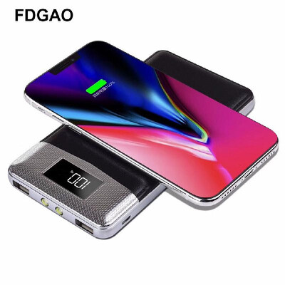 

FDGAO imitation leather grain ultra-thin collection digital display mobile power 10000 mAh large capacity charging treasure