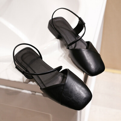 

One word with fairy wind sandals womens summer evening hundred flat-bottomed bag head Roman ins womens shoes tide