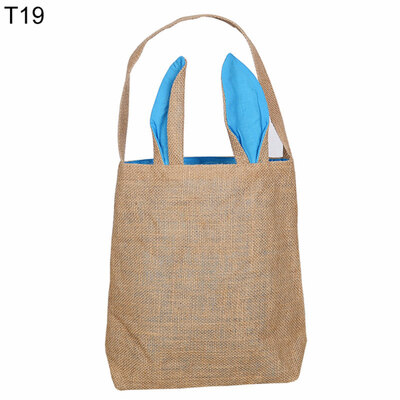 

Easter Lovely Rabbit Ears Cotton Linen Single Handle Gift Tote Bag Handbag