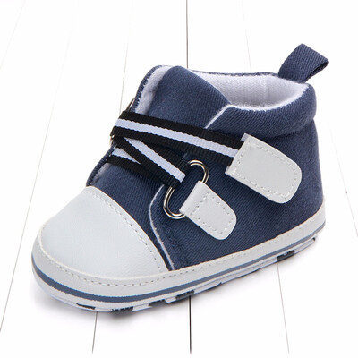 

Newborn Baby Toddler Star Striped Cross-tied Anti-slip Soft Sole Shoes