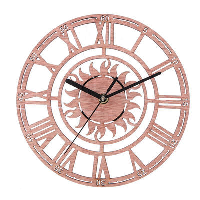 

Wooden Wall Clock Round Watches Home Decor for Office Living Room Bedroom